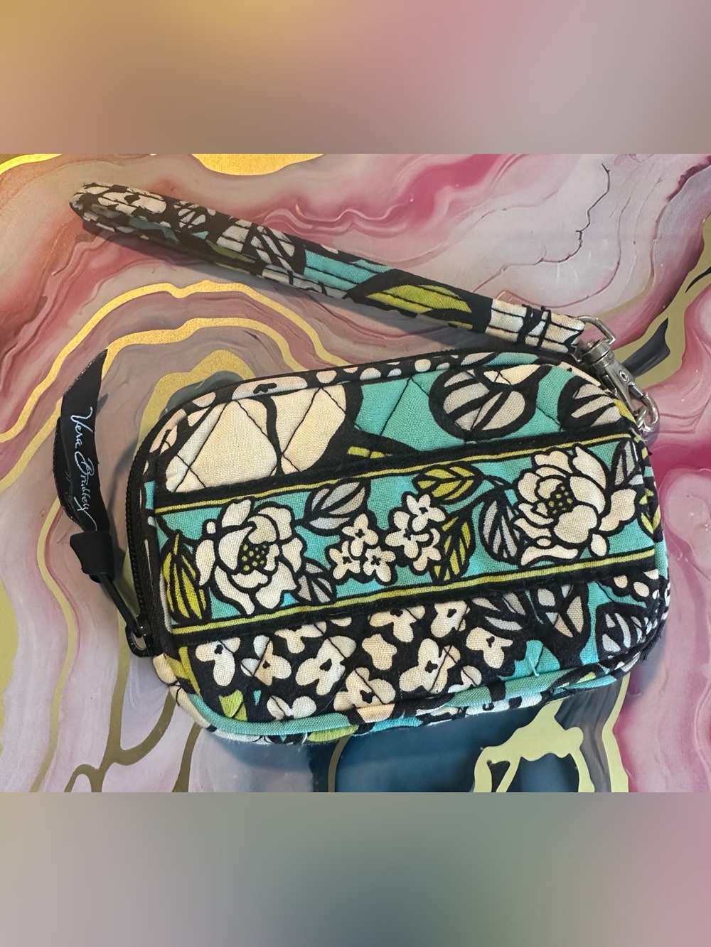 Vera Bradley Island Blooms Wristlet Bag